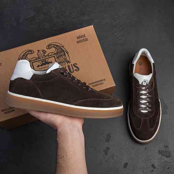Мужские кожаные кроссовки Brown Velvet Київ