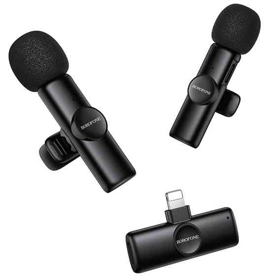 Петличный беспроводной микрофон Borofone BFK16A Winner dual-mic Type-C Херсон