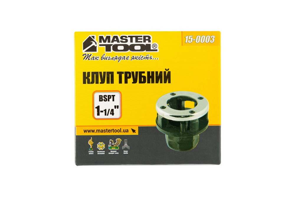 Клупп трубный для нарезания резьбы MASTERTOOL BSPT 1-1/4" 15-0003 Харьков - изображение 2