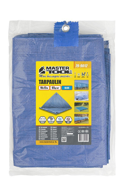 Тент MASTERTOOL BLUE 10х12 м 65 г/м² 79-9012 Харьков - изображение 4