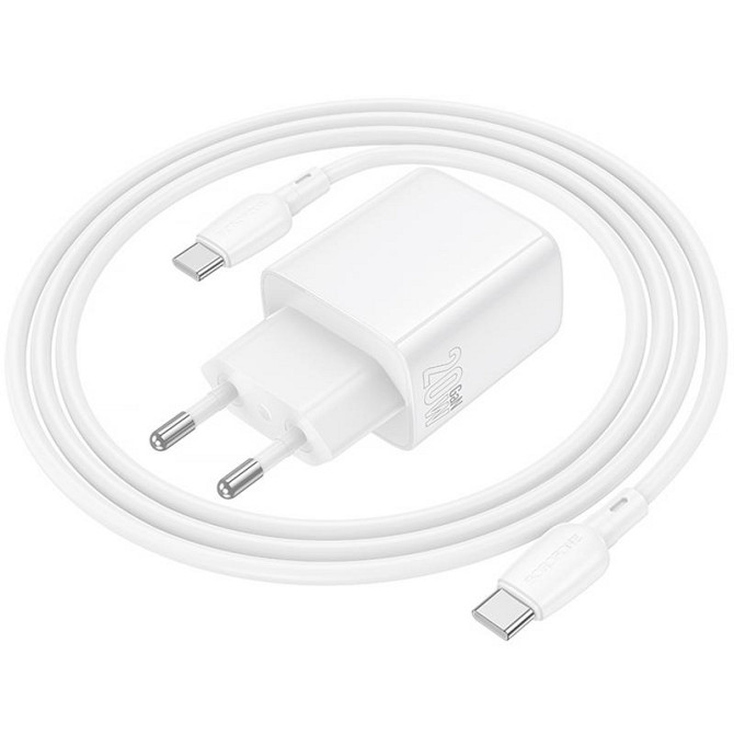 Уценка СЗУ Borofone BN27 Fuente PD20W+QC3.0 (1USB-A/1C) + кабель Type-C to Type-C Херсон - зображення 2