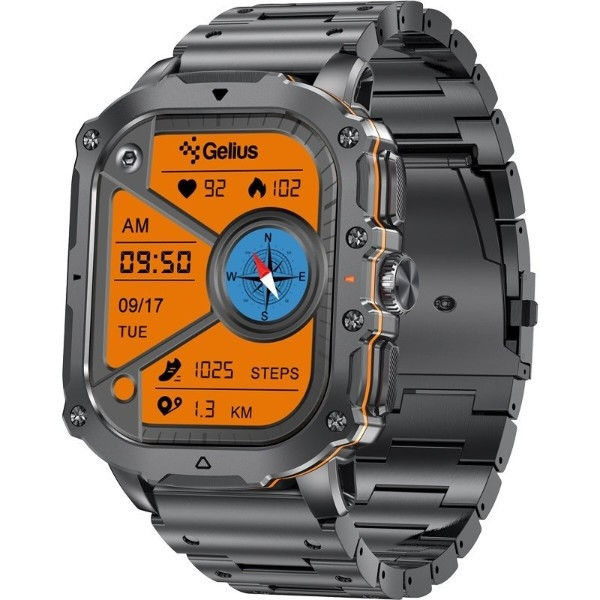 Смарт-годинник Gelius Tactical Heavy GP-SW016 Black Chrome Харків - зображення 2