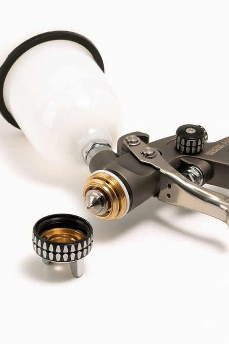 Краскопульт пневматический MASTERTOOL HVLP HQ MINI ВПЛБ 100 мл Ø 1,0 мм круглый/плоский факел 200 л/ Харків - зображення 3