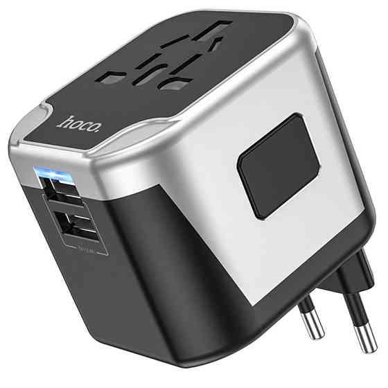 Сетевой универсальный переходник Hoco AC5 Level 2USB+Socket Херсон