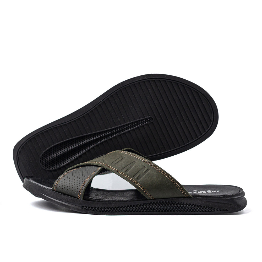 Мужские кожаные  летние шлепанцы-сланцы Jordan Київ - зображення 1