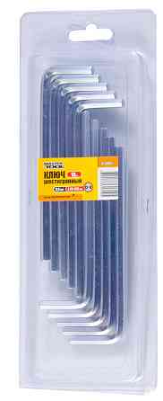 Ключ шестигранный MASTERTOOL Long Arm CrV 5,0 мм 28×120 мм набор 10 шт 75-0005 Харьков