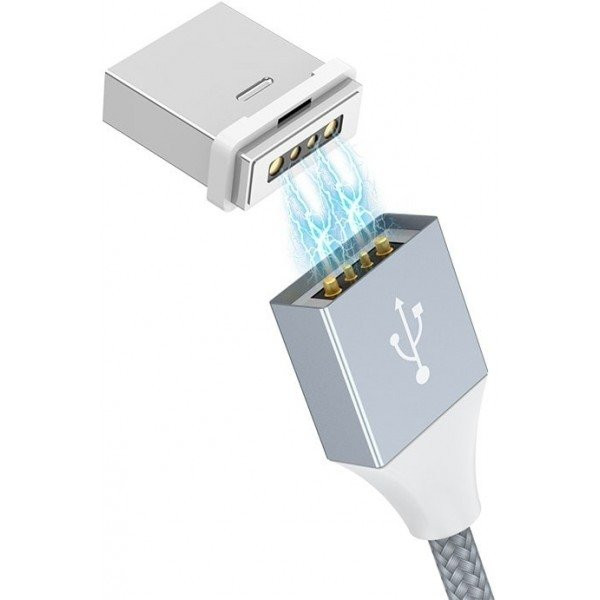 Кабель Hoco U40B USB magnetic to Micro Gray (Код товару:13241) Харьков - изображение 6