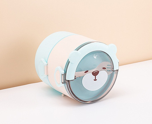 Ланч бокс двоярусний харчовий 11068 1600 мл блакитний Київ - зображення 1