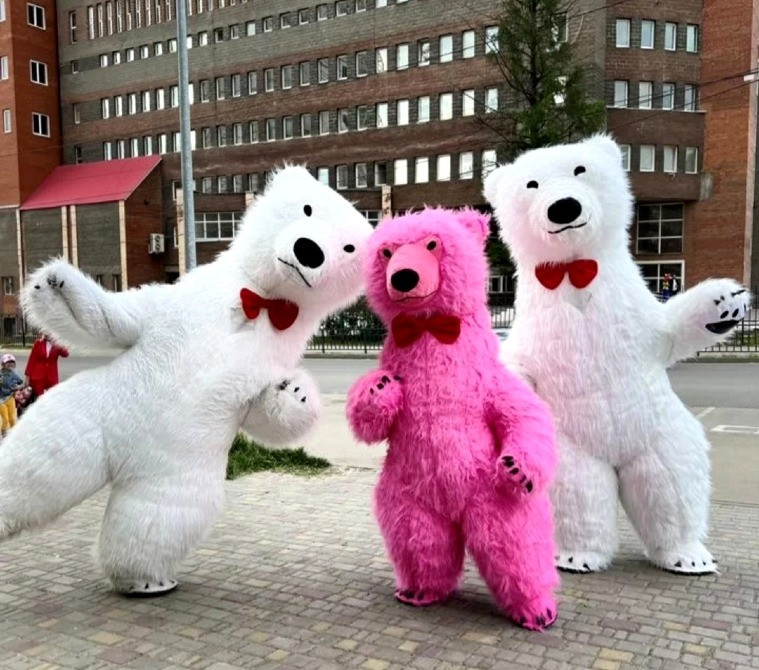 Аниматор медведь Чернигов заказать белого мишку на день рождения Чернігів - зображення 3