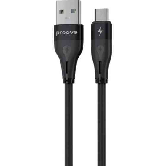 Кабель Proove Soft Silicone USB to Micro 2.4A 1m Black (CCSO20001301) Харків