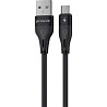 Кабель Proove Soft Silicone USB to Micro 2.4A 1m Black (CCSO20001301) Харків