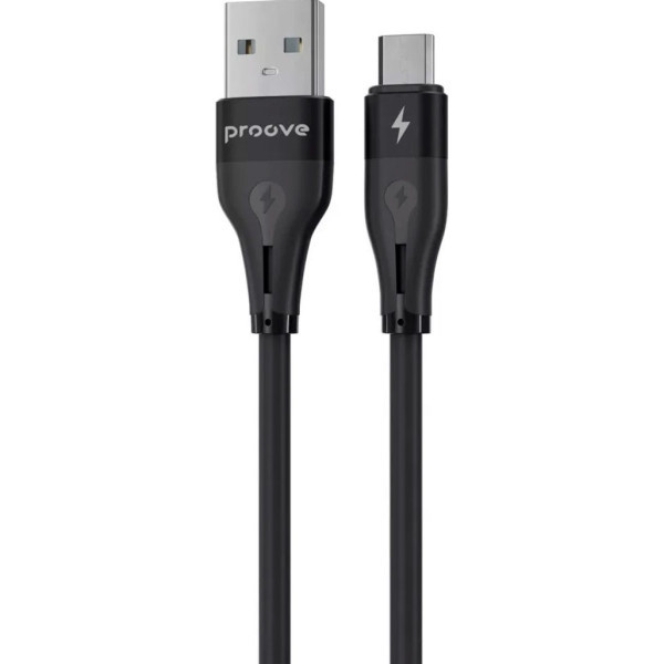 Кабель Proove Soft Silicone USB to Micro 2.4A 1m Black (CCSO20001301) Харків - зображення 1