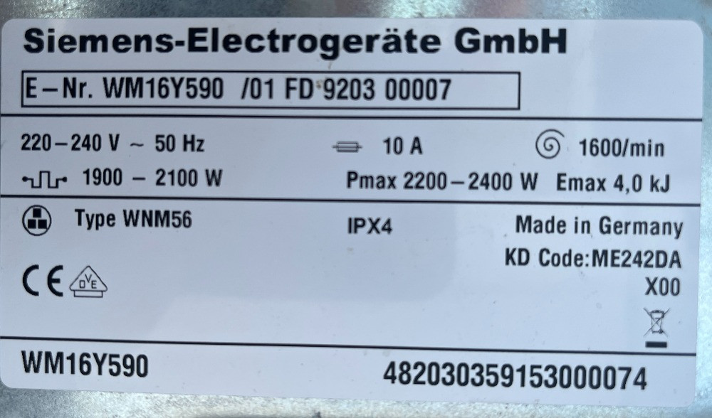 Пральна стиральная машина Siemens IQ890 Home Professional Made in Germany Бережани - зображення 10