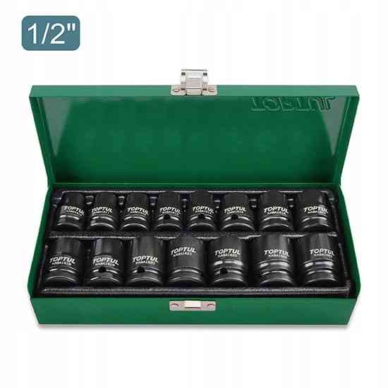 Набор ударных головок TOPTUL 1/2" 10-24мм 15ед. GDAD1501 Харьков