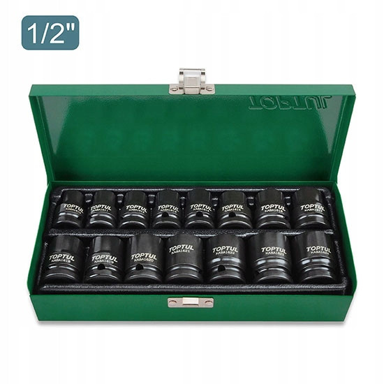Набор ударных головок TOPTUL 1/2" 10-24мм 15ед. GDAD1501 Харьков - изображение 2