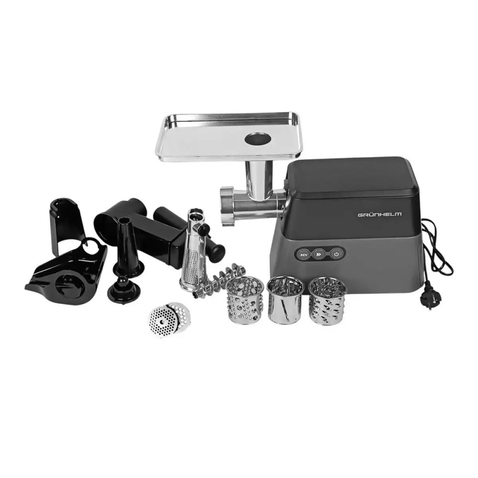 Мясорубка электрическая Grunhelm AMG2663APSJ 2600 Вт серебристая Київ - зображення 6