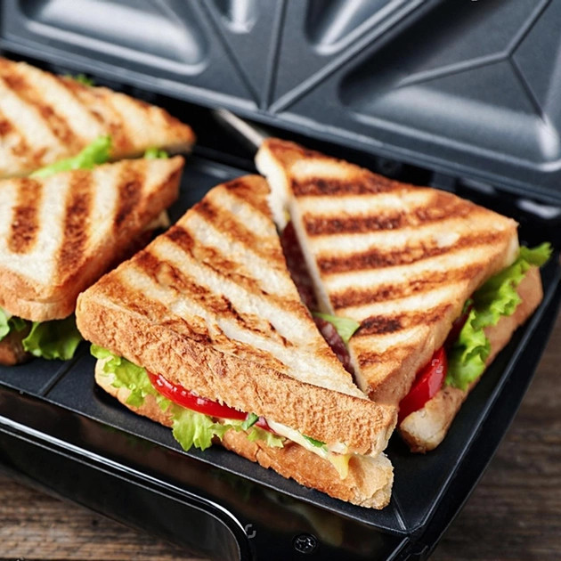 Бутербродница Kamille КМ-6716 800 Вт черная Київ - зображення 5