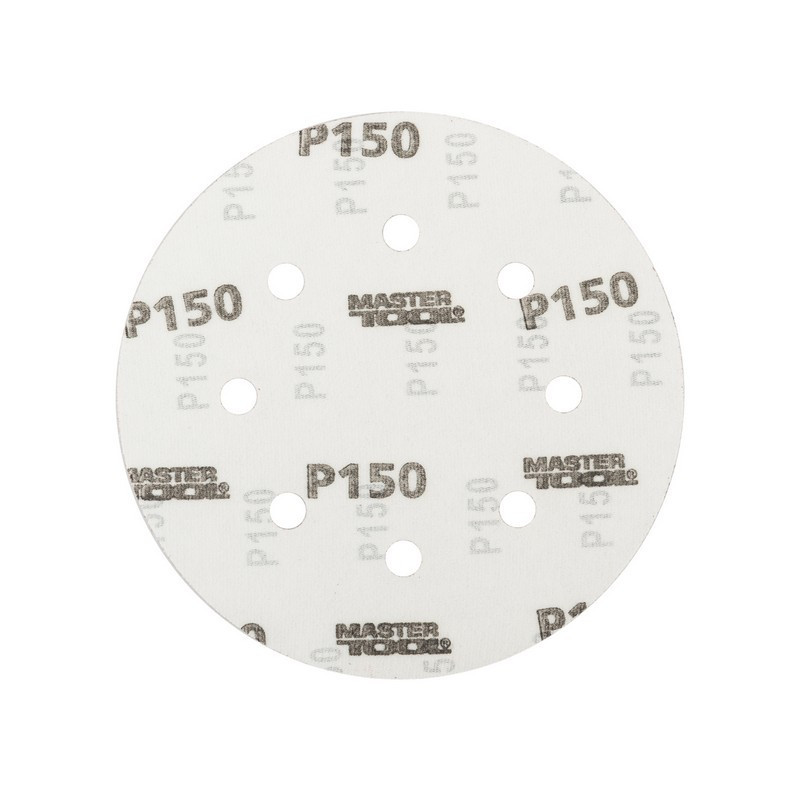 Круг шлифовальный на липучке MASTERTOOL 180 мм/8 отв P150 набор 5 шт 08-1815-H Харків - зображення 2