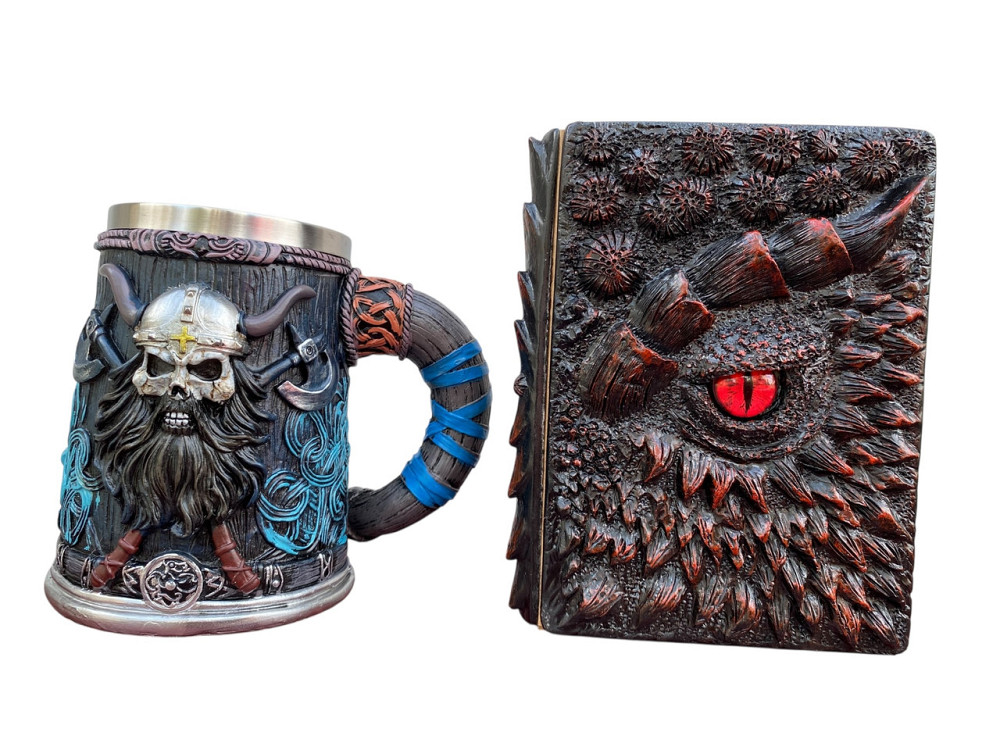 Подарочный набор Кружка 3D Скандинавский Воин и Блокнот 3D «Око Пламенного Дракона» Киев - изображение 1