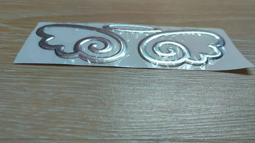 Наклейка на авто или мото Ангельские крылья Серебро Борисполь - изображение 8