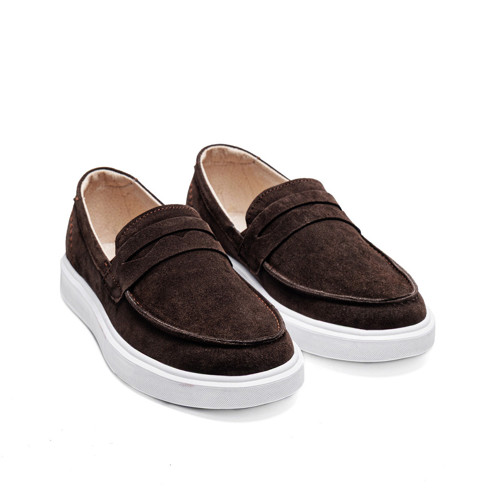 Мужские кожаные лоферы Urban Style Chocolate Київ - зображення 4