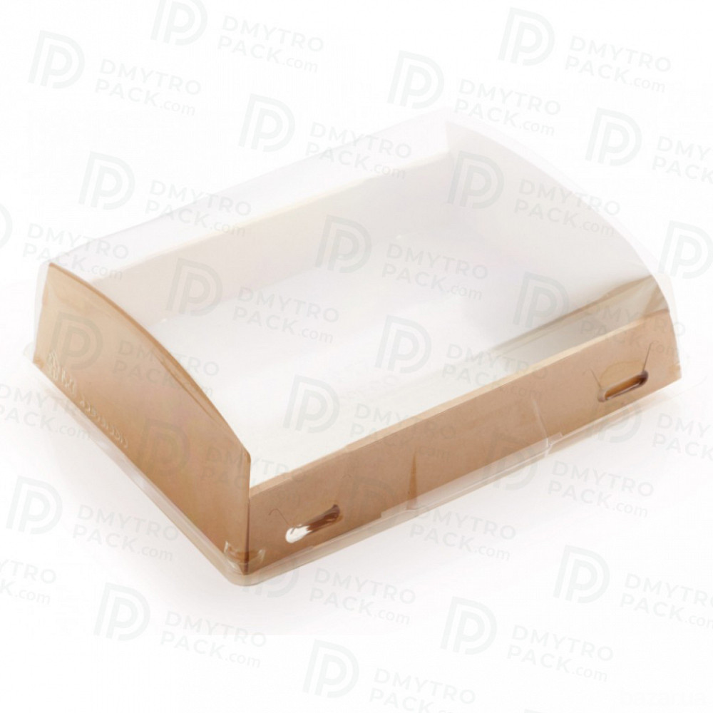 Контейнер 1000 мл 185*140*55 мм крафт прозрачный купольный Херсон - зображення 5