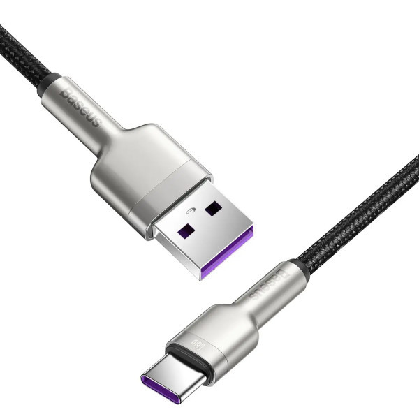 Кабель Baseus Cafule USB to Type-C 66W 0.25m Black (CAKF000001) Харьков - изображение 2