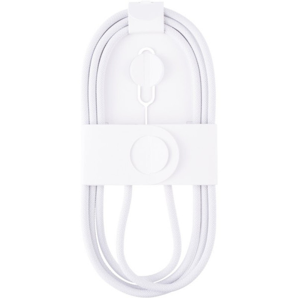 DM Кабель Type-C to Type-C for iPhone 16 Pro/16 Pro Max 1m 60W Woven White Харків - зображення 2