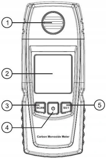 Детектор угарного газа CO + термометр (0-1000 ppm, 0-50°C) BENETECH GM8805 Харків - зображення 6