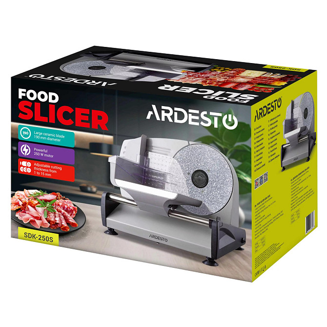 Ломтерезка Ardesto SDK-250S 250 Вт серая Київ - зображення 9