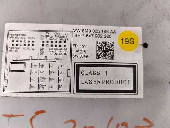 Автомагнитола VW T5 2010-2015 (5M035186AA) Ковель