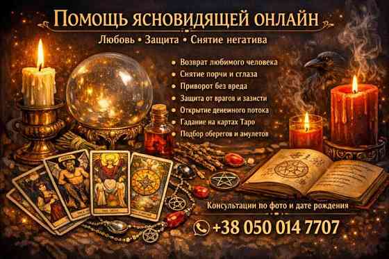 Услуги таролога онлайн. Любовная магия. Снятие негатива. Дніпро