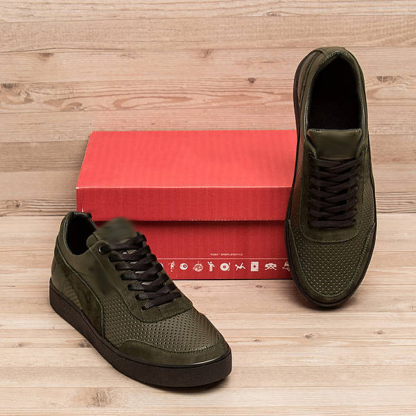 Чоловічі літні шкіряні кеди перфорація Киев - изображение 7