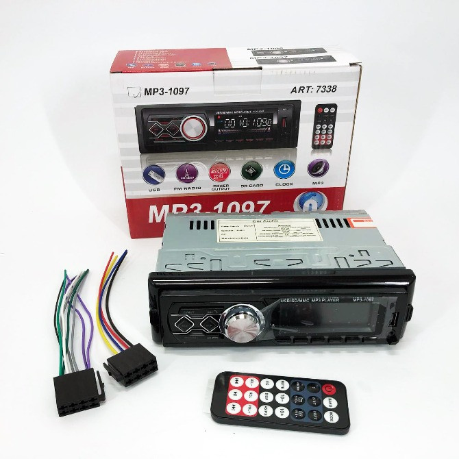 Автомагнитола MP3-1097 BT ISO со съемной панелью, Автомагнитола магнитола в авто с Usb сенсорная Львів - зображення 5