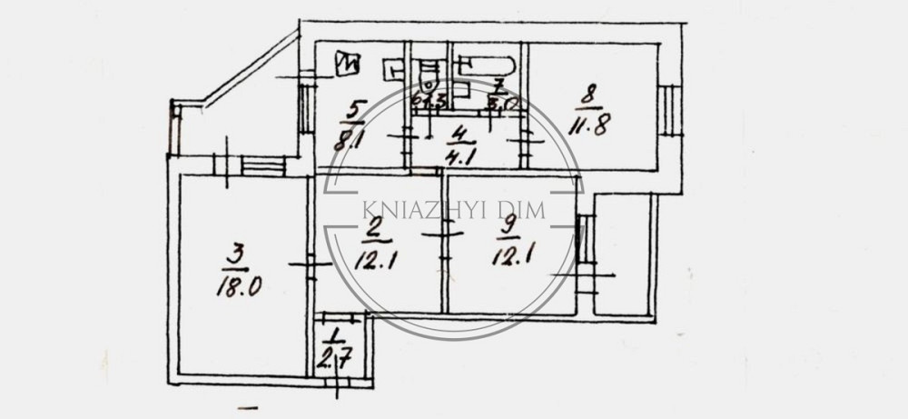 Продажа раздельной 3-х к. квартиры на пр-те Григоренко. № 21137680 Київ - зображення 2
