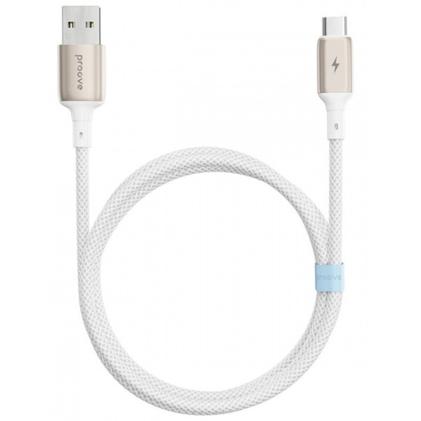 Кабель Proove Dense Metal USB to Type-C 2.4A 1m White (CCDM20001202) (Код товару:41283) Харків - зображення 2