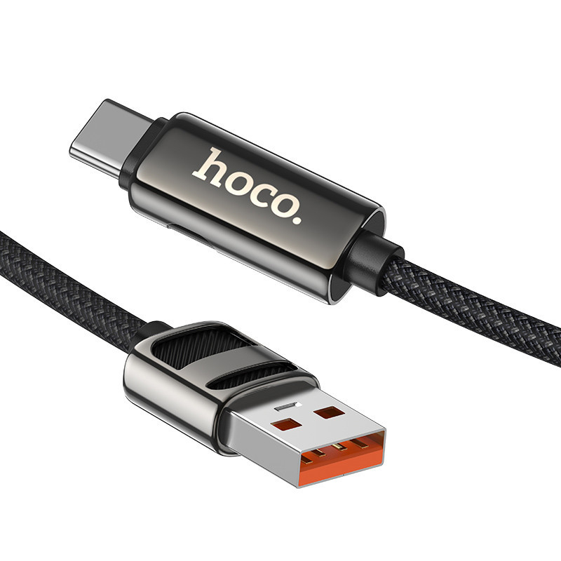 Дата кабель Hoco U137 Line with display USB to Type-C 5A/66W (1.2m) Херсон - зображення 4