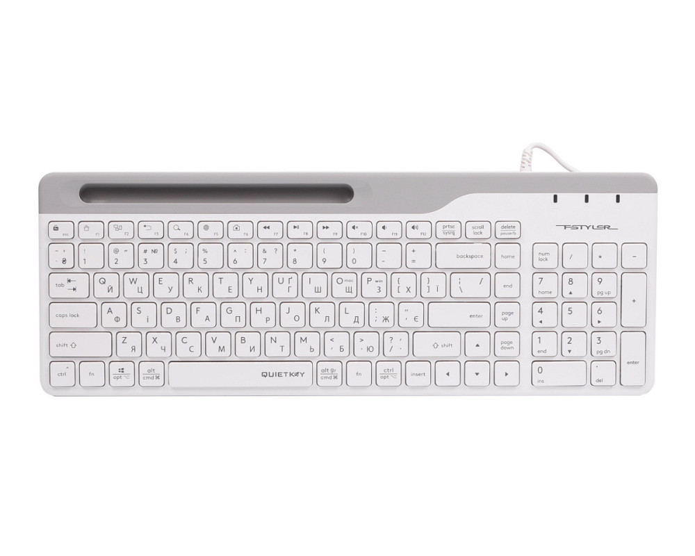 Клавиатура компьютерная проводная A4Tech Fstyler FK25(White) белая Київ - зображення 1