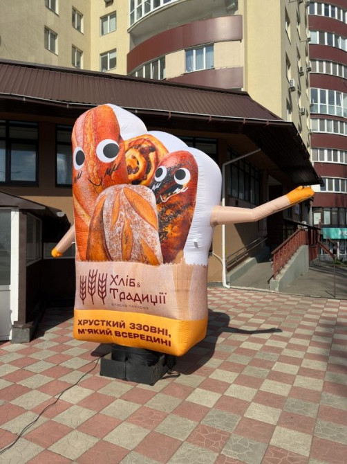 Аэромен зазывало Человечек машет рукой монтаж 5-10 минут 3.4 м Киев - изображение 3