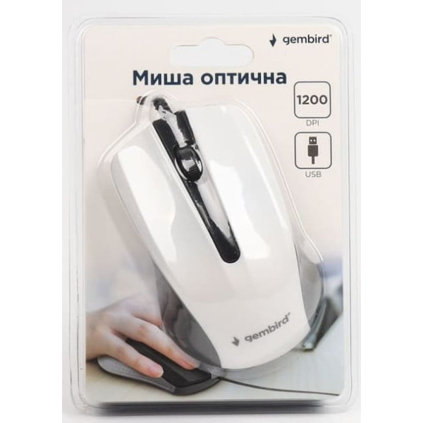 Мишка GEMBIRD MUS-101-W White Харків - зображення 5
