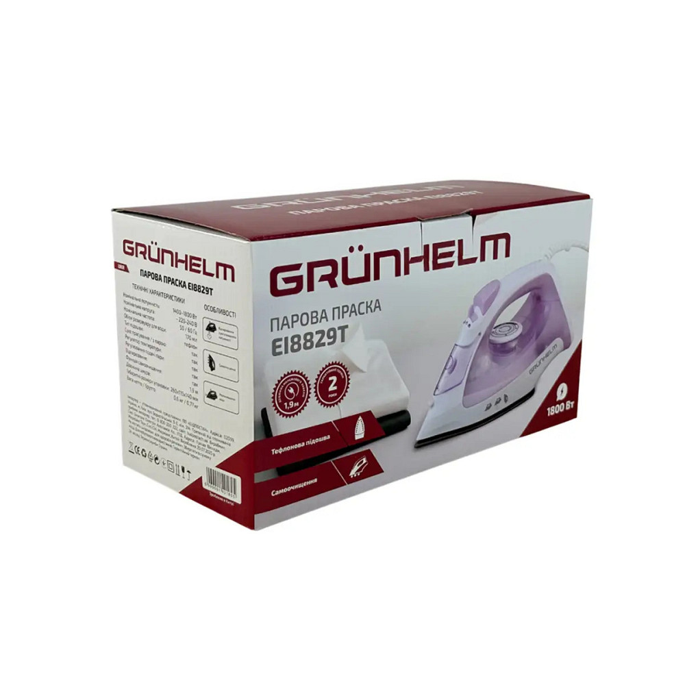 Утюг Grunhelm EI8829T 1800 Вт розовый Киев - изображение 8