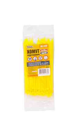 Хомут нейлоновый MASTERTOOL 2.5х150 мм 100 шт желтый 20-1720 Харків
