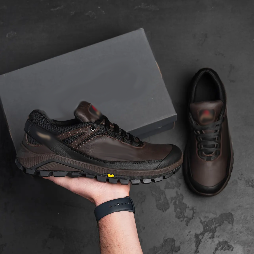 Мужские кожаные кроссовки Clasic Brown Київ - зображення 5