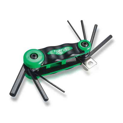 Ключи Г-образные HEX набор складной TOPTUL AGFB0701 Харків