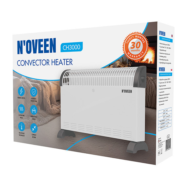 Конвектор Noveen CH3000 2000 Вт на 20 кв.м белый Одесса - изображение 6