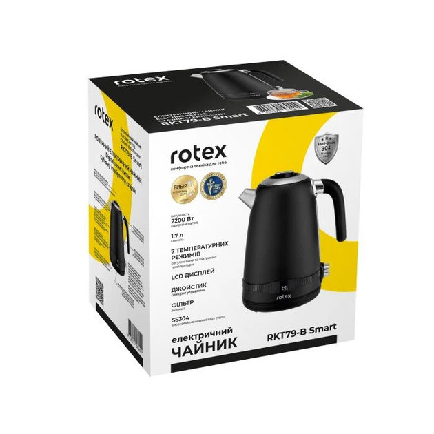 Электрочайник Rotex Smart RKT79-B 1.7 л черный Київ - зображення 9