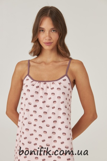 Женская ночная сорочка на тонкой бретели "Sweets" (арт. LDK 112/22/03) Кривий Ріг - зображення 2