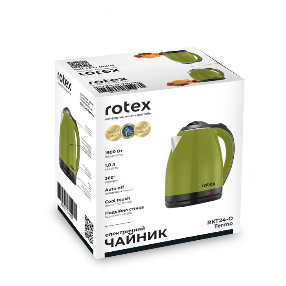 Электрочайник Rotex Termo RKT24-O 1.8 л зеленый Київ - зображення 7