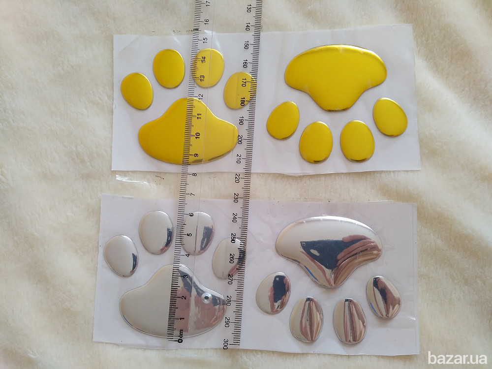 Наклейка на авто Наклейка на авто Следы Золото Борисполь - изображение 3