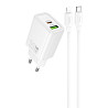 СЗУ Hoco N61 Gentle PD20W+QC3.0 (1USB-A/1C) + кабель Type-C to Lightning Херсон